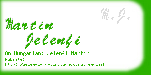 martin jelenfi business card